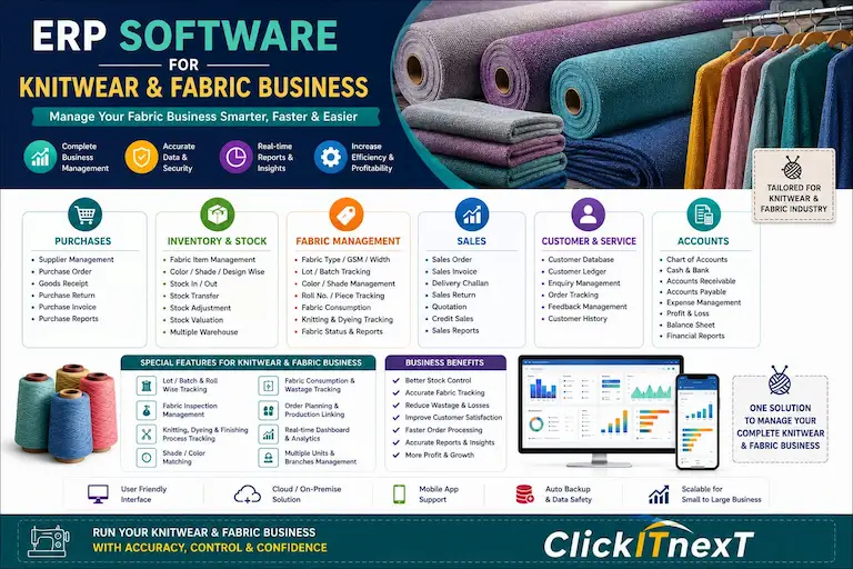 Software for Knitwear & Fabric Business in Bangladesh - ClickITnexT